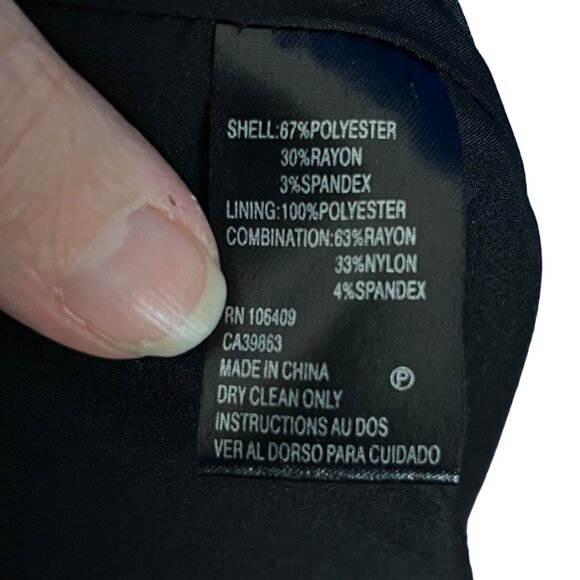 Tahari Womens Knit Dress Black Sleeveless Contrast Detail Office Career Size 12 - Picture 9 of 9